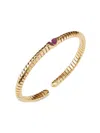 Marina B 18k Yellow Gold Trisolina Ruby Bangle Bracelet In Gold