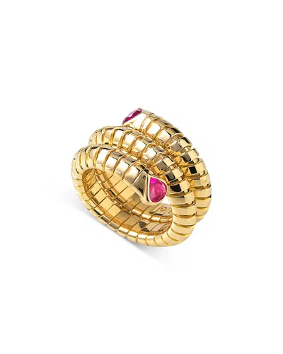 Marina B 18k Yellow Gold Trisolina Ruby Wrap Ring
