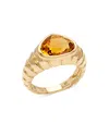 Marina B 18k Yellow Gold Trisolina Timo Citrine Statement Ring In Gold