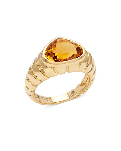Marina B 18k Yellow Gold Trisolina Timo Citrine Statement Ring