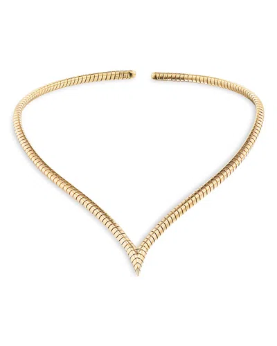 Marina B 18k Yellow Gold Trisolina V Collar Necklace, 14