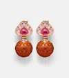 Marina B Acilla 18kt Gold Drop Earrings With Gemstones In Gold