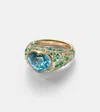 Marina B Calvina 18kt Gold Ring With Gemstones In Gold