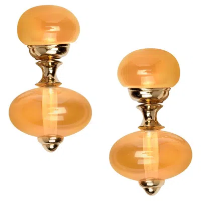 Pre-owned Marina B Citrine Bead Earring In Multi
