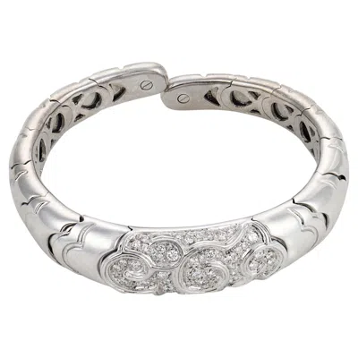 Pre-owned Marina B Diamond 18k White Gold Bangle Bracelet
