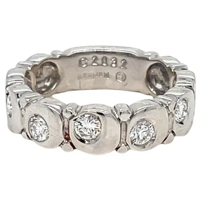 Pre-owned Marina B Diamond Gold Band Ring In Multi