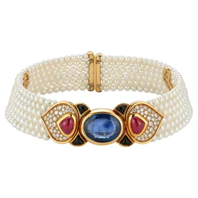 Pre-owned Marina B Gem Set Choker In Multi