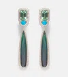 Marina B Quarta 18kt Gold Earrings With Diamonds And Gemstones In Green