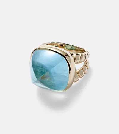 Marina B Tigella 18kt Gold Ring With Aquamarine