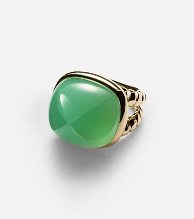 Marina B Tigella 18kt Gold Ring With Chrysoprase
