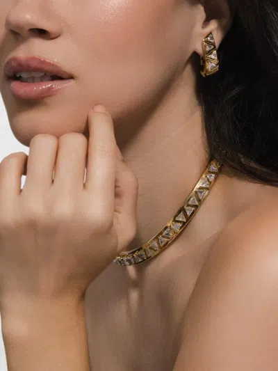 Marina B Triangoli Danielle Diamond Earrings In Gold