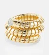 Marina B 18k Yellow Gold Trisola Diamond End Pave Coil Ring In Gold