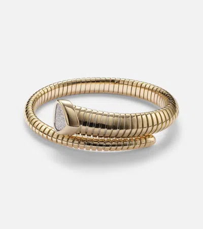 Marina B Trisola Trumpet 18kt Gold Bangle With Diamonds