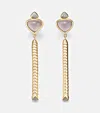 Marina B Trisolina 18kt Gold Drop Earrings With Blue Chalcedony And Diamonds In Gold