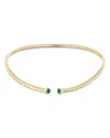 Marina B Trisolina Emerald & Diamond Collar Necklace In 18k Yellow Gold In Gold