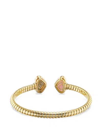 Marina B Trisolina Rose Quartz And Diamond Bracelet In Gold