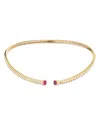 Marina B Trisolina Ruby & Diamond Collar Necklace In 18k Yellow Gold In Gold