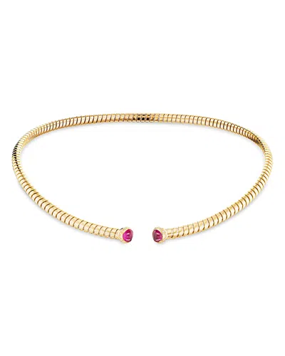 Marina B Trisolina Ruby & Diamond Collar Necklace In 18k Yellow Gold
