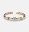 Marina B Trisolina Triple 18kt Gold Bangle With Diamonds In Gold
