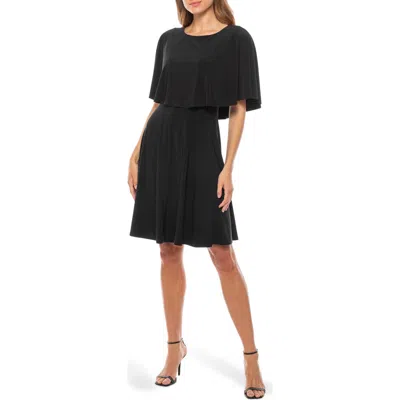 Marina Capelet A-line Dress In Black