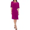 Marina Capelet A-line Dress In Magenta