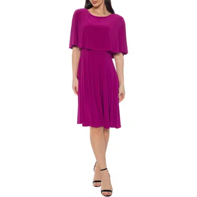 Marina Capelet A-line Dress In Magenta