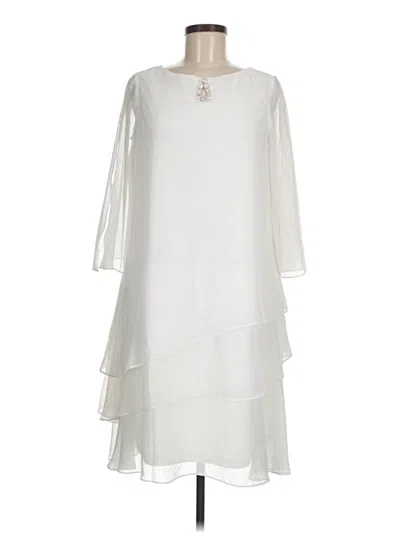 Pre-owned Marina Casual Dress In White