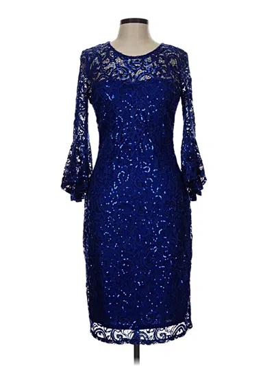 Pre-owned Marina Cocktail Dress In Blue