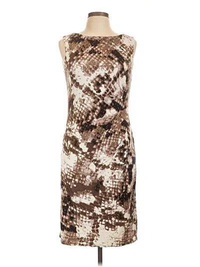 Pre-owned Marina Cocktail Dress In Brown