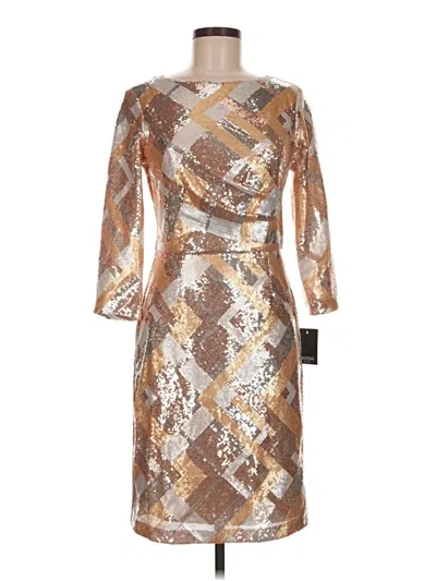 Pre-owned Marina Cocktail Dress In Brown