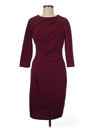 Pre-owned Marina Cocktail Dress In Burgundy