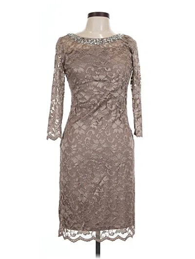 Pre-owned Marina Cocktail Dress In Gray