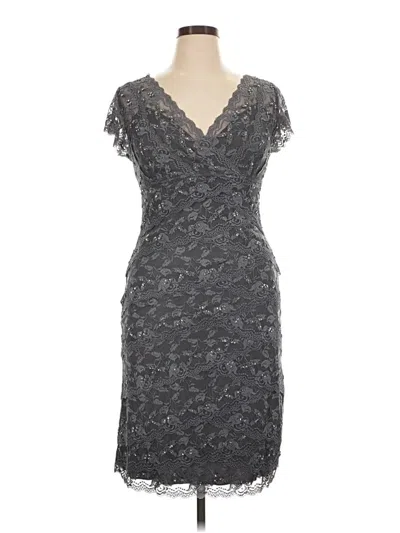 Pre-owned Marina Cocktail Dress In Gray