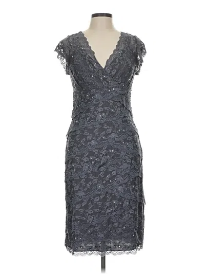 Pre-owned Marina Cocktail Dress In Gray
