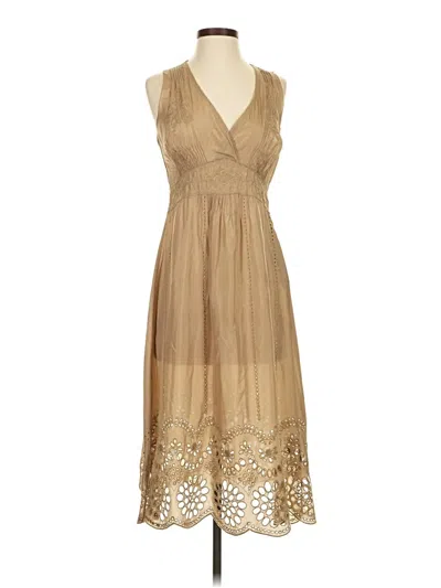 Pre-owned Marina Cocktail Dress In Tan