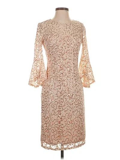 Pre-owned Marina Cocktail Dress In Tan