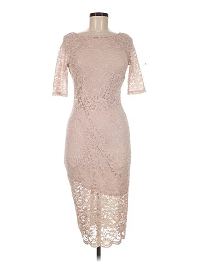 Pre-owned Marina Cocktail Dress In Tan
