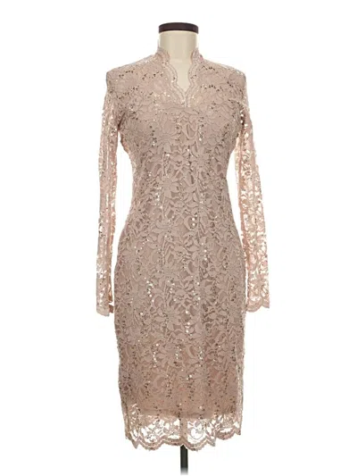 Pre-owned Marina Cocktail Dress In Tan