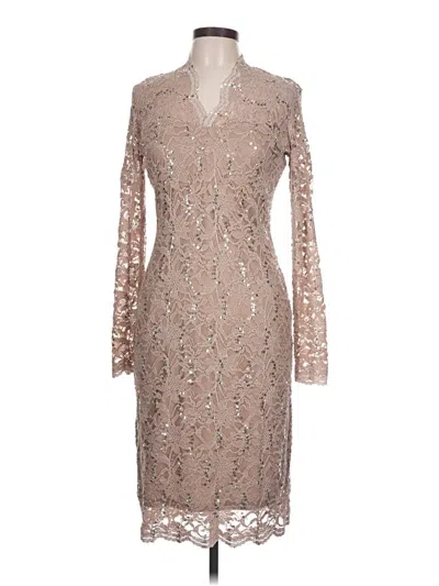 Pre-owned Marina Cocktail Dress In Tan