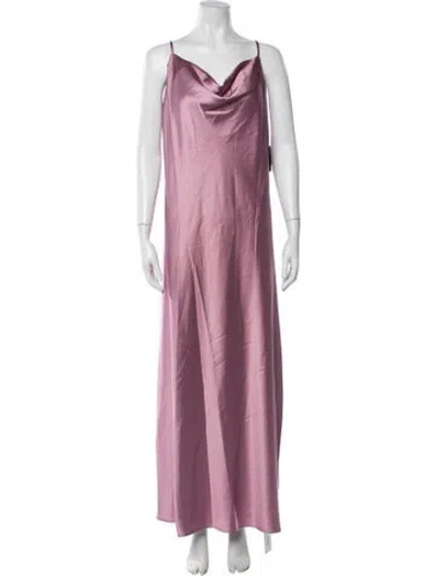 Pre-owned Marina Cowl Neck Long Dress W/ Tags In Pink