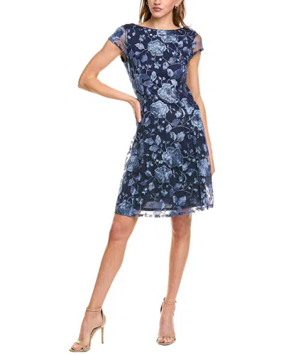 Marina Embroidered Dress In Blue