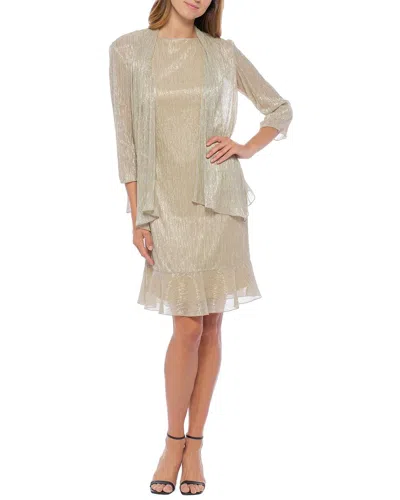 Marina Embroidered Mini Dress In Beige