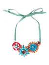 Marina Fossati Margaret Flower-embellished Necklace In Blue