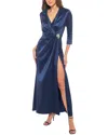 Marina Women's Faux-warp-around High Slit Gown