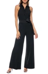 Marina Johnny Collar Jumpsuit In Black