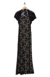 Marina Lace Gown In Black/beige
