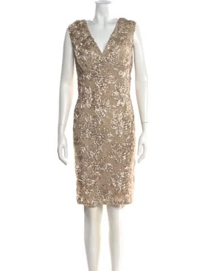 Pre-owned Marina Lace Pattern Knee-length Dress