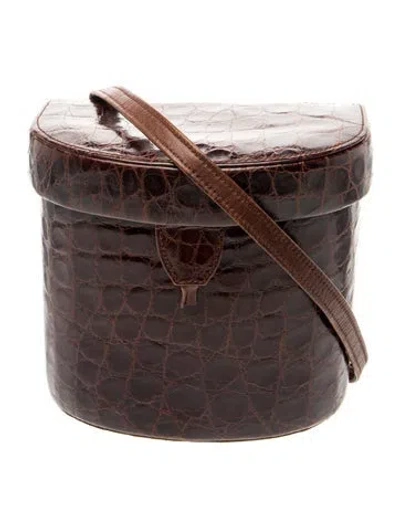 Pre-owned Marina Leather Crossbody Bag In Brown