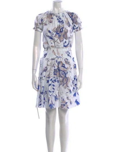 Pre-owned Marina Linen Dress In White