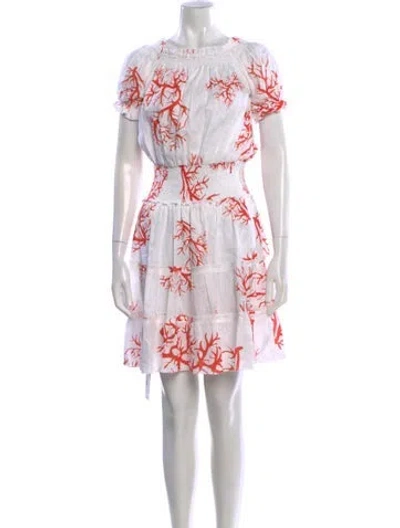 Pre-owned Marina Linen Mini Dress In White